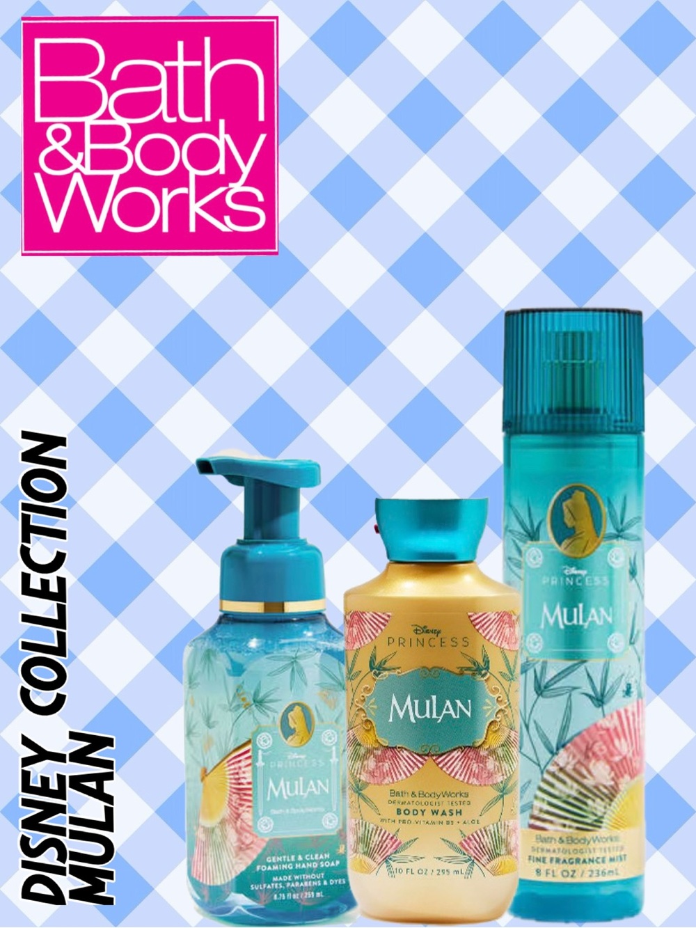 BATH & BODY WORKS 3pc Bundle - MULAN